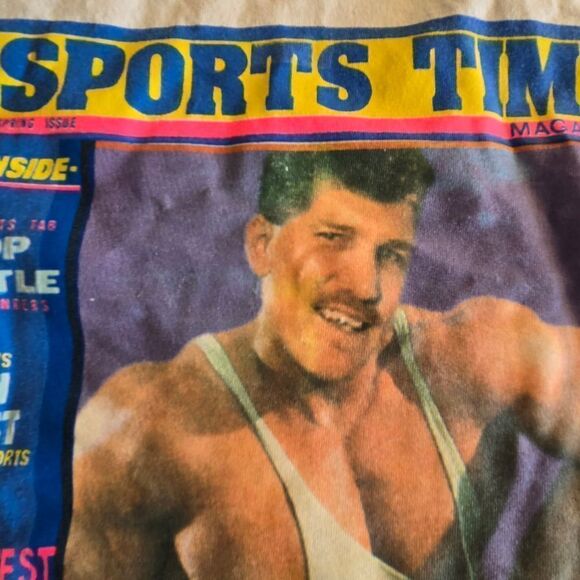 Vtg 90's Anchor Sports Time Magazine Funny T-Shirt Sz XL  Novelty Tee Humor - Picture 4 of 8